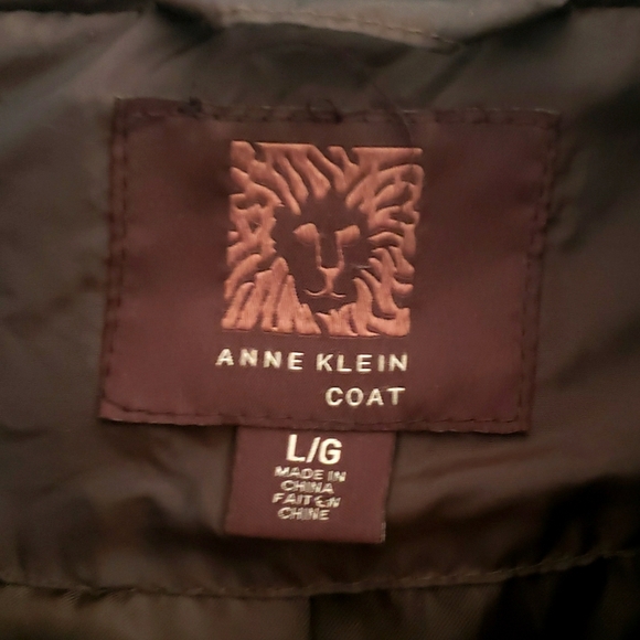 Anne Klein Rustic Gold Sheen Full length Coat Gold Hardware W Large - Picture 3 of 16